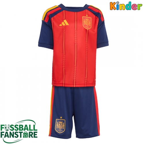 Spanien Replik Heimtrikot Kinder WM 2026 Kurzarm (+ Kurze Hosen)